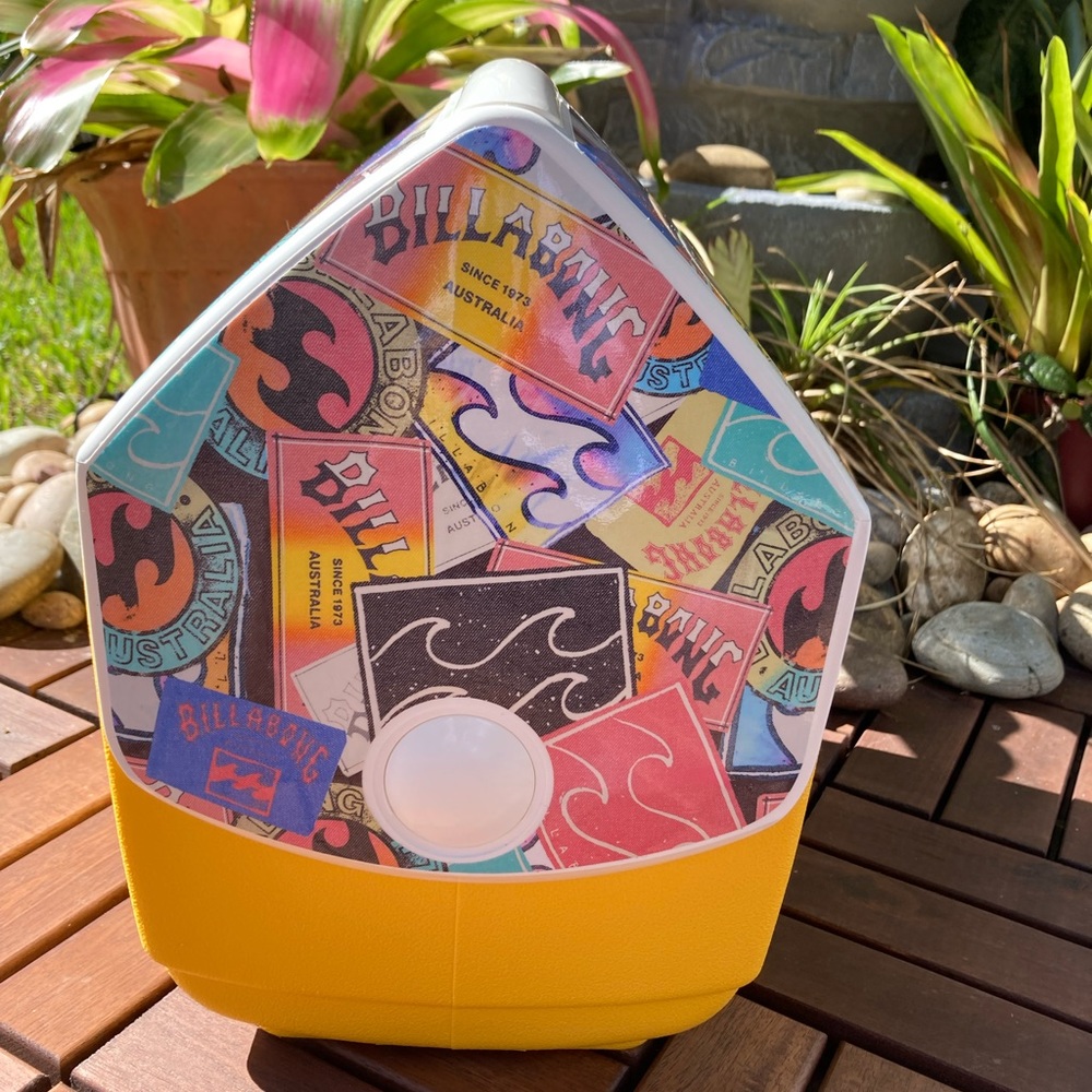 Billabong Heritage Mashup Playmate Pal 7 Qt Cooler - 80s and 90s branded sticker